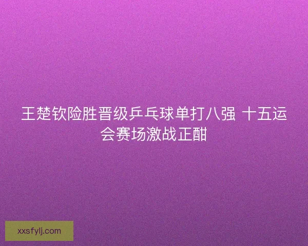 王楚钦险胜晋级乒乓球单打八强 十五运会赛场激战正酣